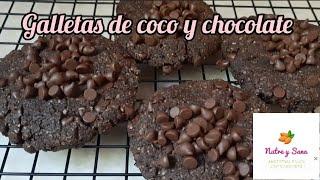 GALLETAS DE COCO Y CHOCOLATE. Sin azúcar. Sin harina. LOW CARB. KETO. PALEO