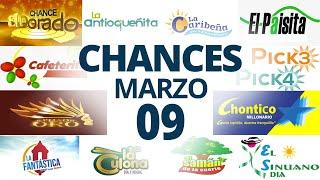 Resultados del Chance del Domingo 9 de Marzo de 2025  Loterias 