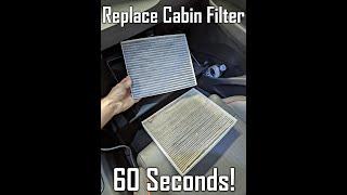 How to replace your cabin air filter in 60 seconds! #cabinairfilter #airfilter #cabinfilter #hvac