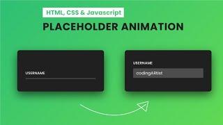 Placeholder Animation With Javascript