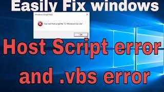 How to fix Windows Script Host  (Can not find script file "C:\Windows\run.vbs)" error in windows