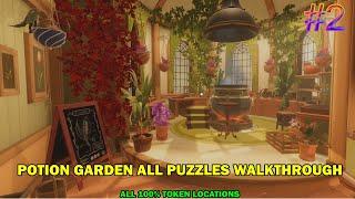 Escape simulator Magic dlc walkthrough - Potion garden all puzzles & 8 tokens locations