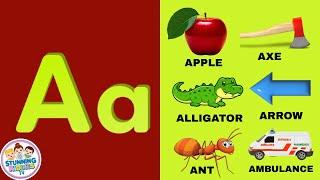 Phonics Song with 6 Words A to Z |  Learn ABC Sounds Fast |  A is for Axe, A is for Apple, Kids Song