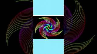 Python turtle graphics code-Spiral colorful design.