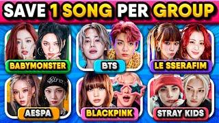 SAVE ONE SONG PER EACH KPOP GROUP  6 Songs Challenge | KPOP QUIZ 2025