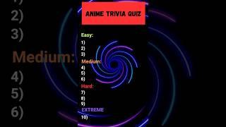 Anime trivia quiz. Share your score in the comments #quiz #anime #naruto #dragonball