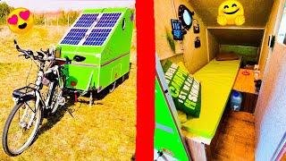 SOWAS HAST DU NOCH NICHT GESEHEN!!! ROOMTOUR  SOLAR Fahrradwohnwagen MINICAMPER