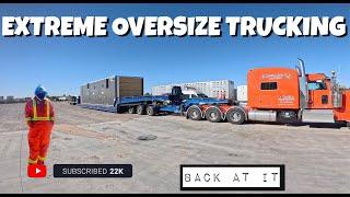 HEAVY HAUL#73 BIG RIG CHRONICLES EXTREM OVERSIZE TRUCKING PULLING A NEW TRAILER..A MUST SEE