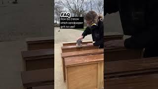 How do I know which sandpaper grit to use? #diy #sanding #furnitureflip