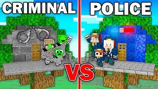 Mikey CRIMINAL vs JJ POLICE Family Treehouse Survival Battle in Minecraft - Maizen