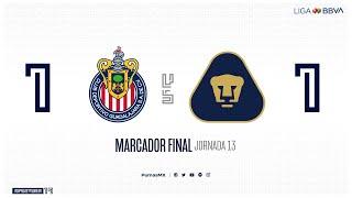 Resumen | Guadalajara 1 - 1 Pumas| Liga MX AP19 J13