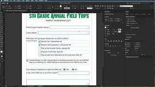 InDesign 2022 - Tab Order of Fields in a Basic Form