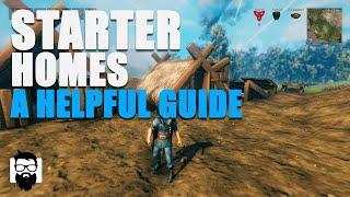 Valheim - HOW TO BUILD STARTER HOMES - A HELPFUL GUIDE - NEW PLAYER TUTORIAL