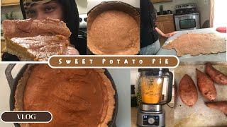 WE MADE SWEET POTATO PIE FROM SCRATCH  #homemade  #food #vlog