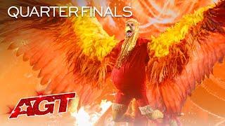 Sethward Rises From The Ashes in a Fiery Performance - America's Got Talent 2021