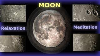 MOON Relaxing video  AMAZING VIEW THROUGH A TELESCOPE. Space Meditation