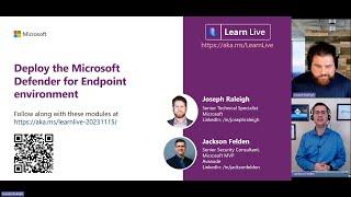 Learn Live: Deploy the Microsoft Defender for Endpoint environment | BRK410LL