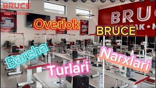 BRUCE kompaniyasining barcha turdagi overlok narxlari