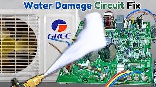 Can a Gree Mini Split AC Circuit Be Repaired After Water Damage?