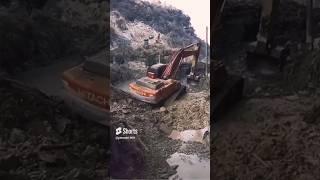 Excavator Operators Epic Bog Escape! #shorts