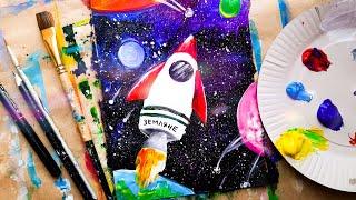 ROCKET | We draw with paints | Art for children