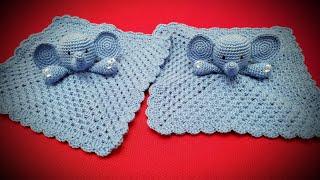 Super Easy Crochet Elephant Baby Security Blanket Part 2/2