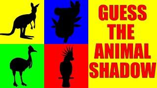 Guess the AUSTRALIAN ANIMALS from Their Shadow | Quiz Game for Kids, Preschoolers and Kindergarten