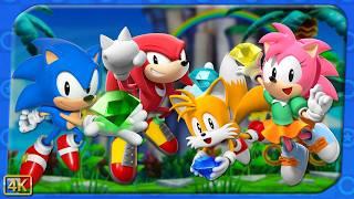 Sonic Superstars ⁴ᴷ Full Playthrough (Story Mode, All 7 Chaos Emeralds) 4-Players