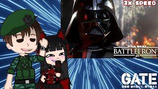 Gate and Frieren Party React to BATTLEFRONT STAR WARS trailer #2. 2x speed