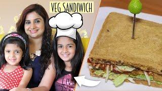 Veg Sandwich Recipe | Easy & Healthy Snack Recipe For Kids | Kanak's Kitchen
