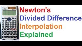 Newton Divided Difference Interpolation Explained on Casio fx-991ES Scientific Calculator