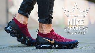 Nike Air Vapormax Flyknit 2 "Team Red" On Feet Video