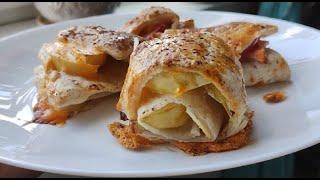 Булочки из слоеного теста с яблоками/Bollos de hojaldre con manzanas/ Puff pastry buns with apples