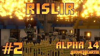 Stonehearth Alpha 14 #2 -  Строим шахту и столовую