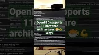 Why does OpenBSD support many hardware architecture?