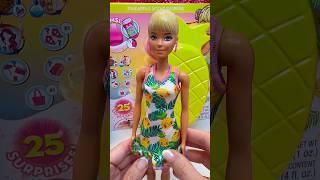 Unboxing Barbie Color Reveal doll pineapple theme 🫧 #barbiedoll #colorchange #shoptherealdeal