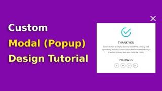 How To Create Custom Modal (Popup) with HTML CSS and Jquery in Hindi. Create a Modal Box In Website.