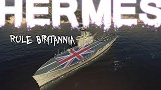 Rule Britannia! Hermes - 105k dmg, Kraken, High Caliber || World of Warships