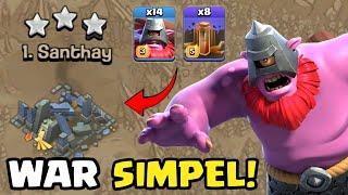 STRATEGI WAR SIMPEL TH 17 MAX MENGGUNAKAN THROWER | CLASH OF CLANS