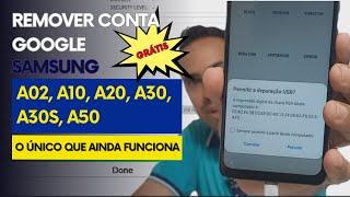 Remover conta google samsung A10 A20 A30 A30s A50 A02 M10 M20 M30 M51