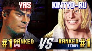 SF6 ▰ YAS (#1 Ranked Ryu) vs KINTYO-RU (#1 Ranked Terry) ▰ High Level Gameplay