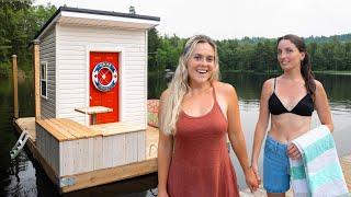 Finishing Homemade Floating Raft House Boat