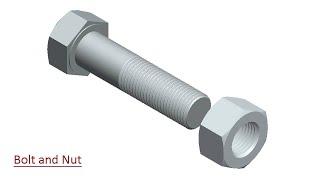 Modelling a Bolt and Nut in Creo Parametric  Tutorial with audio narration