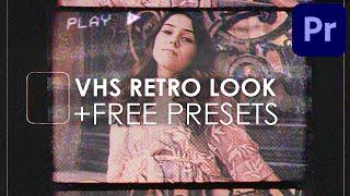 RETRO VHS Look in PREMIERE PRO + FREE Presets | Tutorial Deutsch 2021