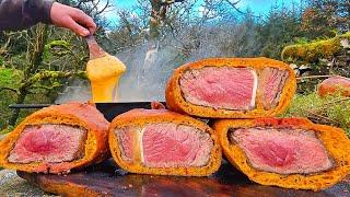 Steak + Cheese = ULTIMATE COMBO | ASMR Outdoor Cooking