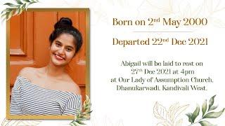 FUNERAL SERVICE | Abigail  | 27 Dec. 2021 | 4.00 PM (IST)