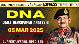 Daily Newspaper Analysis| 05 March 2025 | Current Affairs For Defence Aspirants | SSB #upsc #cds