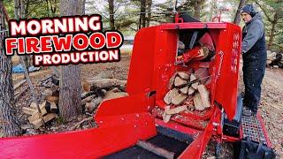 Making Firewood is a Great Way to Start the Day!