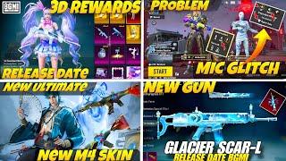 New M416 Upgraded Gun Skin | Bgmi Mic Glitch Problem | Scar-L Glacier 3D Rewards | 3.6 Update Bgmi