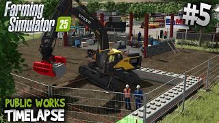Bunker Construction Begins  Volvo EC300 in Action  FS25 Public Works